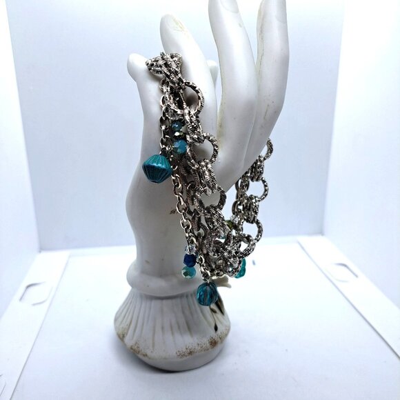Teal my Heart Away charm bracelet silver tone - Picture 3 of 4